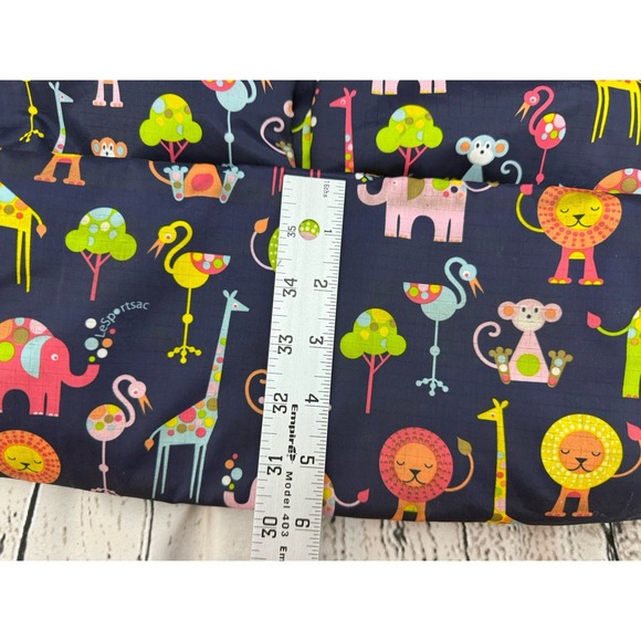 Le Sportsac Ryan Baby Bag Navy Zoo Animals‎ Large *MISSING SHOULDER STRAP* - Picture 10 of 12